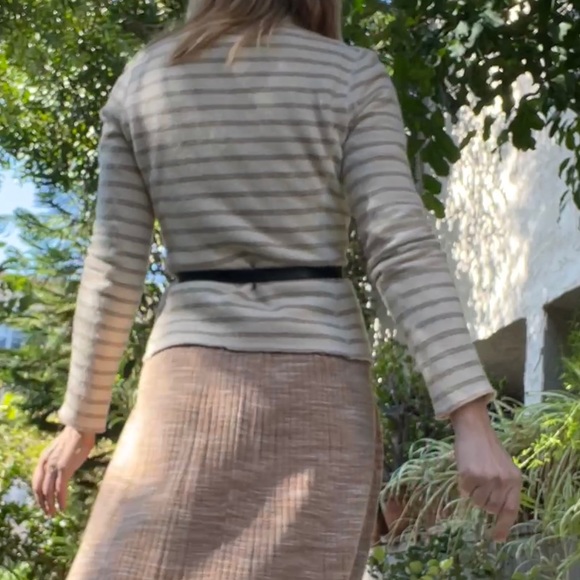 Free people 100% wool striped studded knit blazer jacket Open Front cardigan - Picture 12 of 14